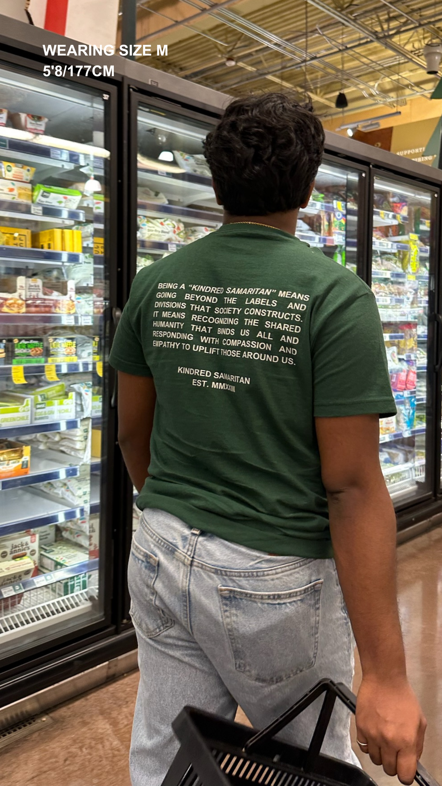 BEYOND THE LABELS T-SHIRT - FOREST GREEN