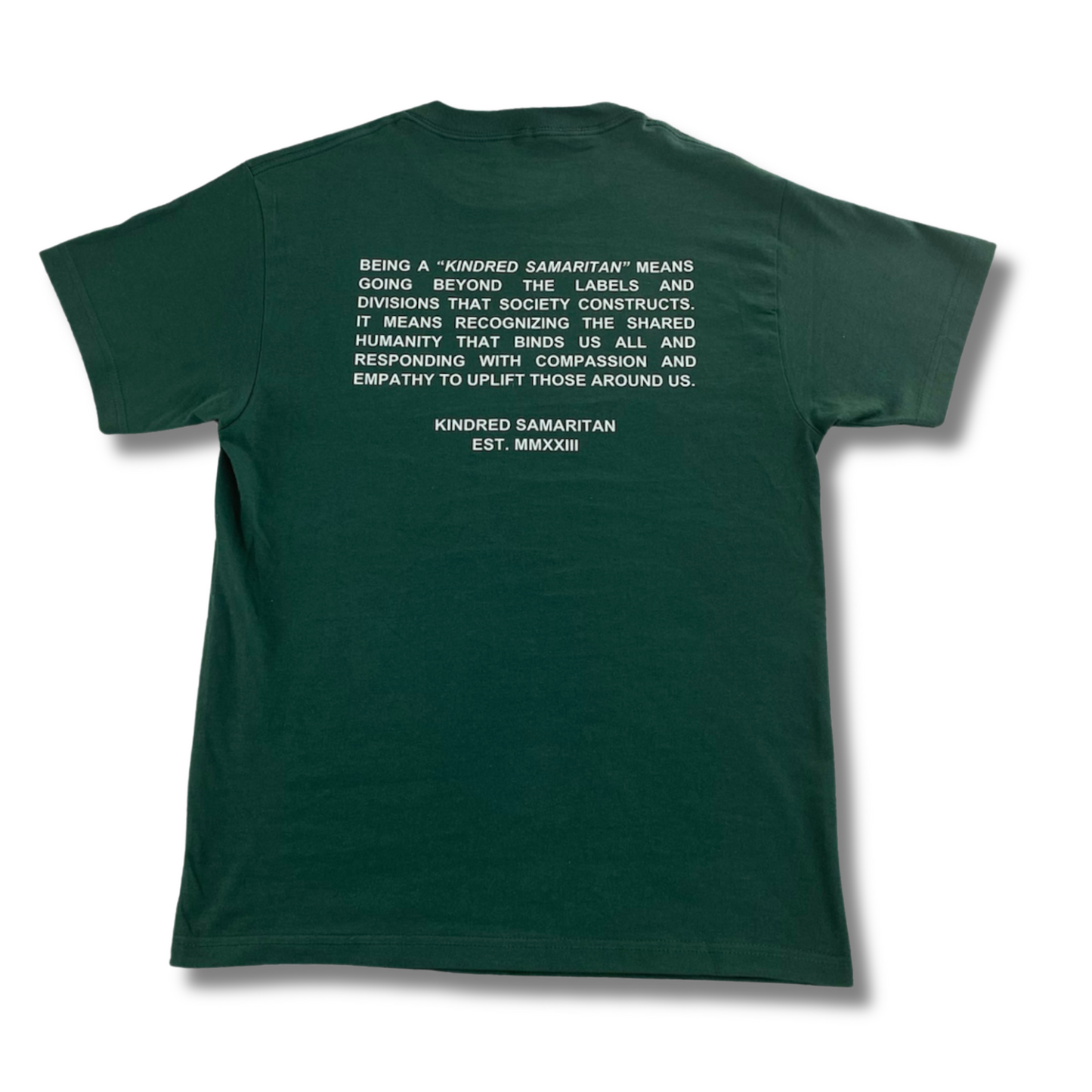 BEYOND THE LABELS T-SHIRT - FOREST GREEN